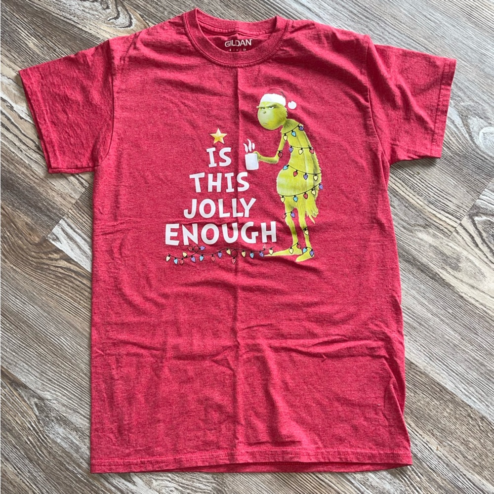 Gildan Is this Jolly Enough Grinch Tshirt S